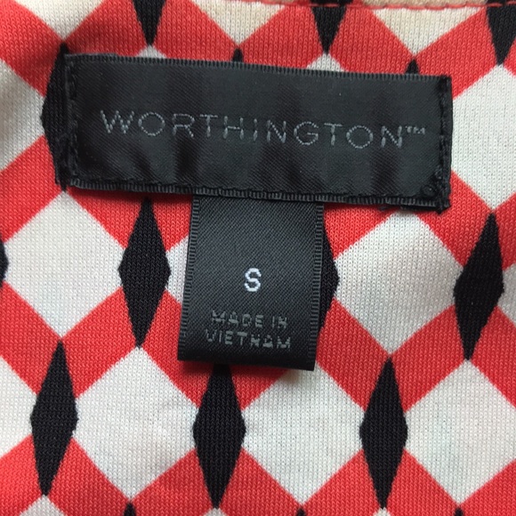 Sleeveless Geometric Pattern Orange Blouse - Picture 8 of 10